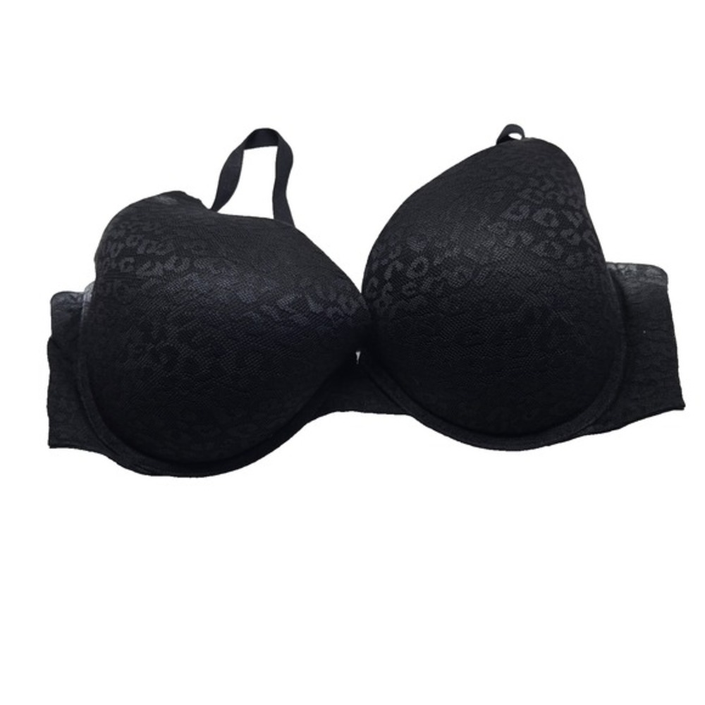PINK Women Bra 36DD‎ Black Cheetah Animal Print Wear Everywhere Push Up